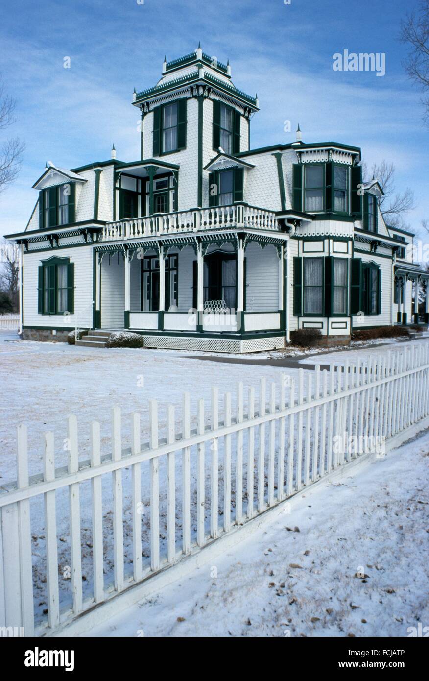 Ranch house, Buffalo Bill Ranch State Historic Park, Nebraska. Stock Photo