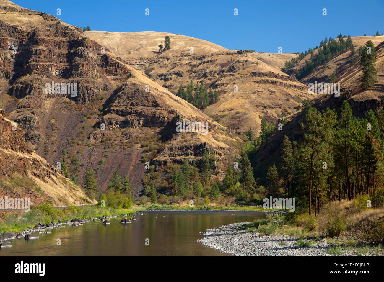 Grande Ronde Wild and Scenic River, Wallowa County, Oregon Stock Photo
