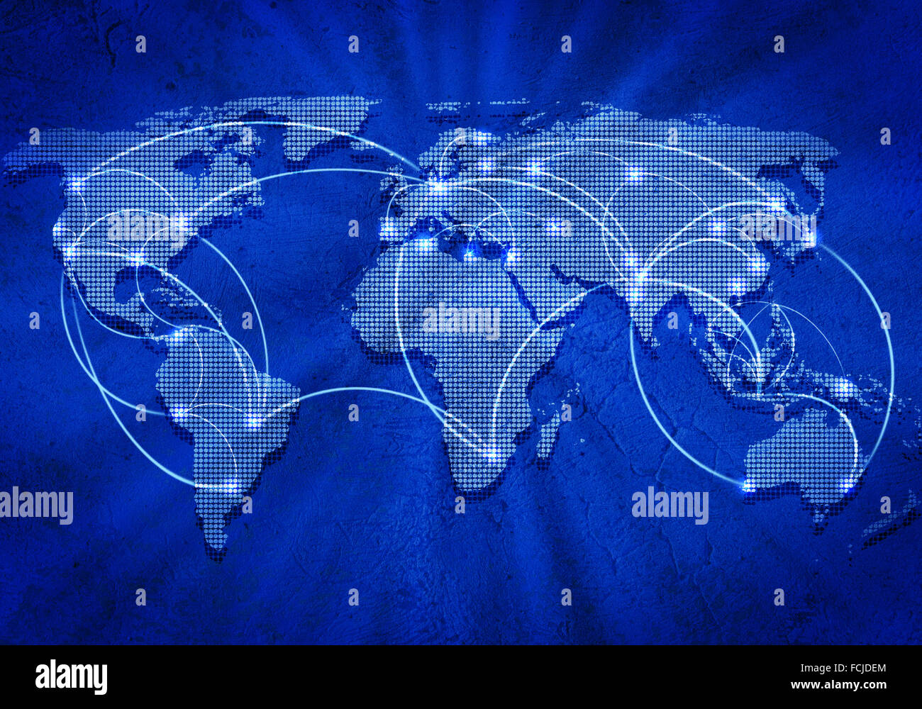 Background image with world map and connection lines Stock Photo - Alamy
