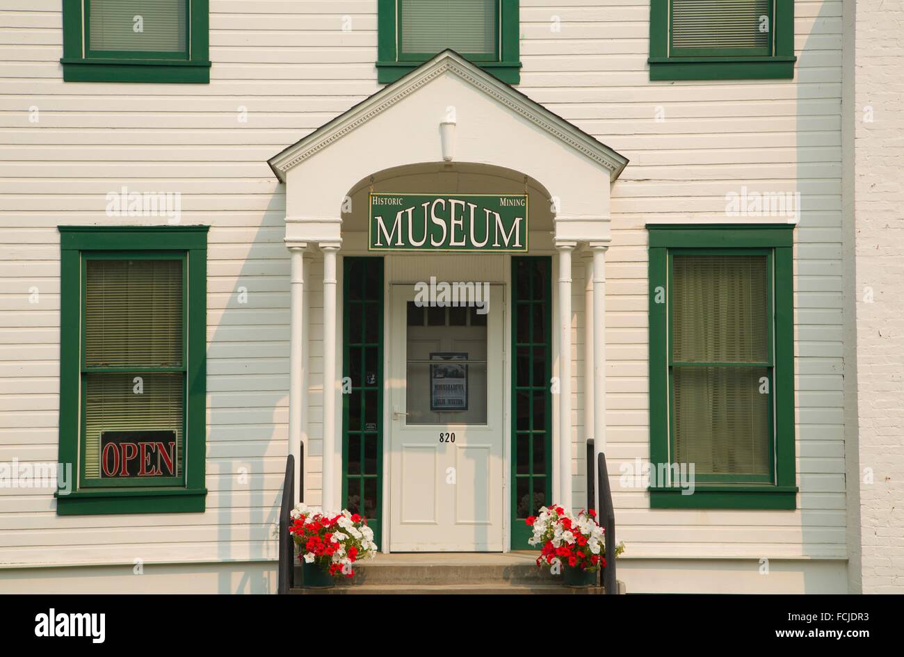 Entryway door, Shoshone County Mining & Smelting Museum at the Staff