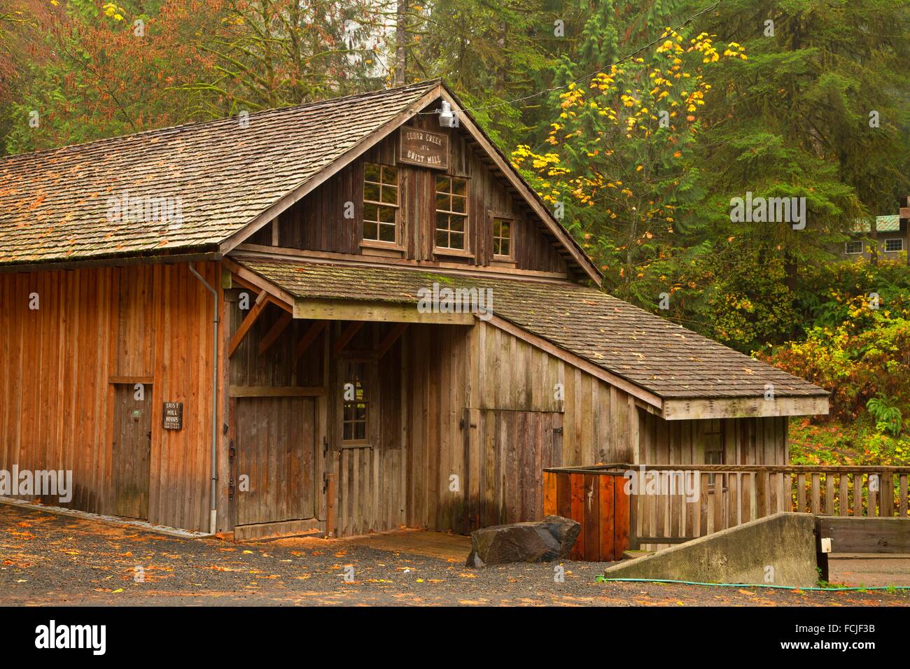 Cedar Creek Grist Mill, Clark County, Washington. Stock Photo