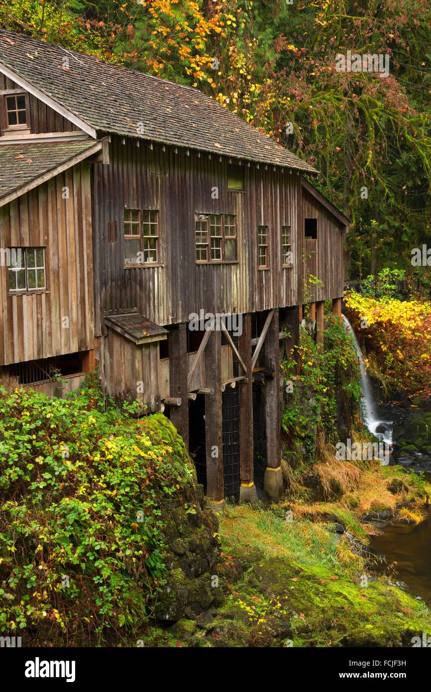Cedar Creek Grist Mill, Clark County, Washington. Stock Photo