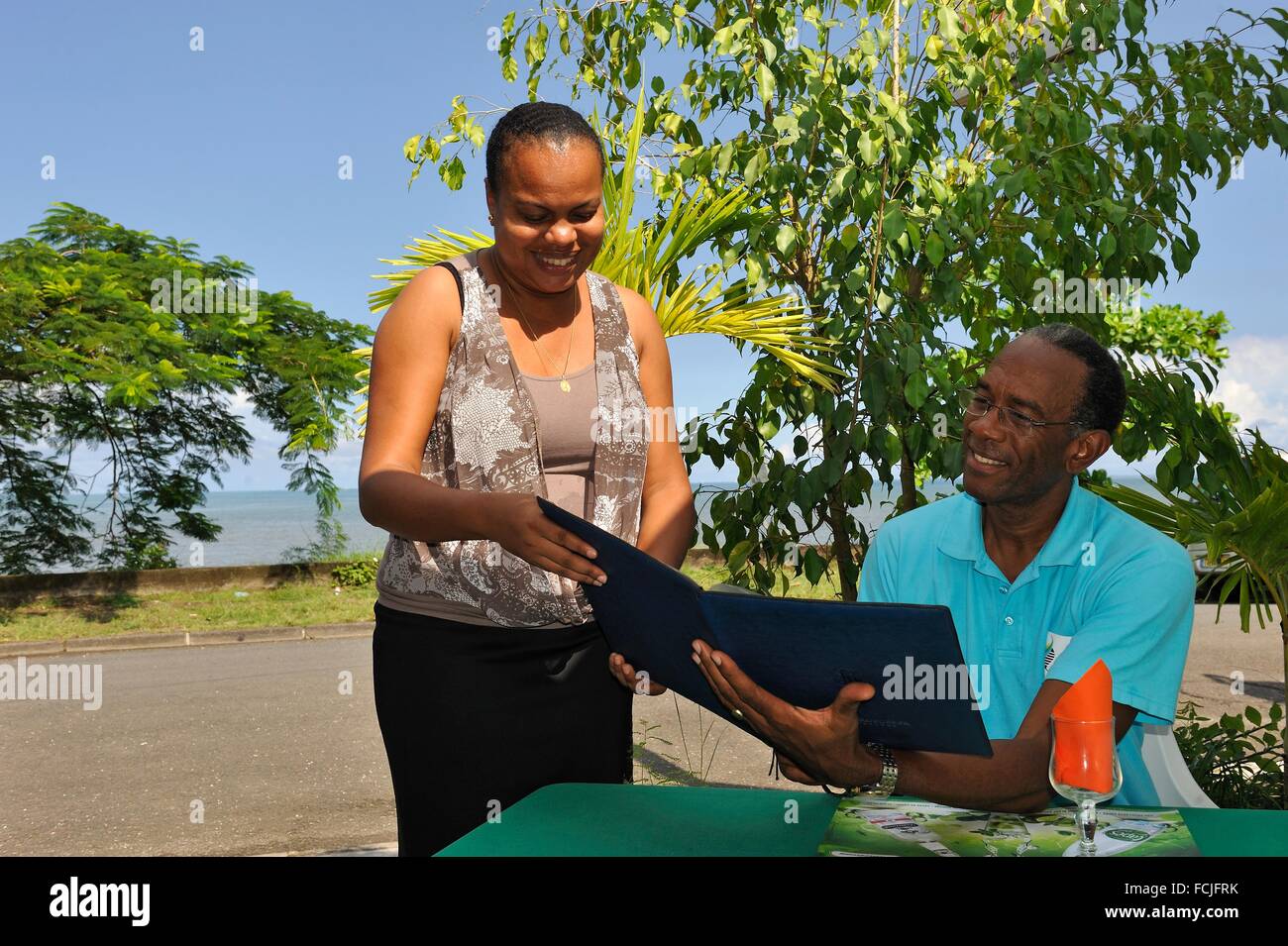restaurant at SainteRose, BasseTerre, Guadeloupe, overseas region of