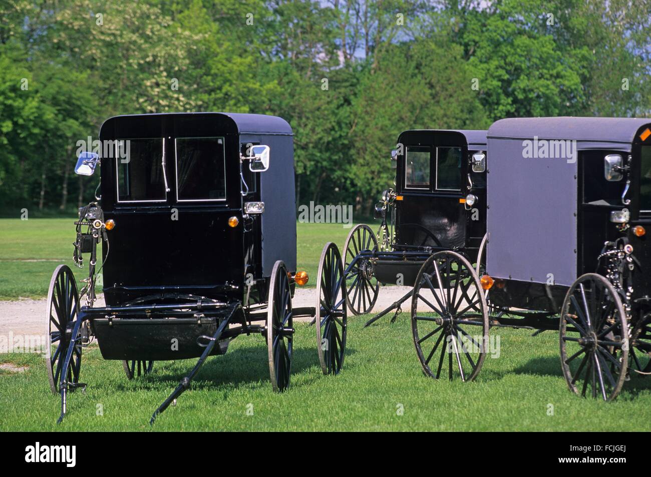 Amish buggies, Lancaster County, Pennsylvania, United States, North