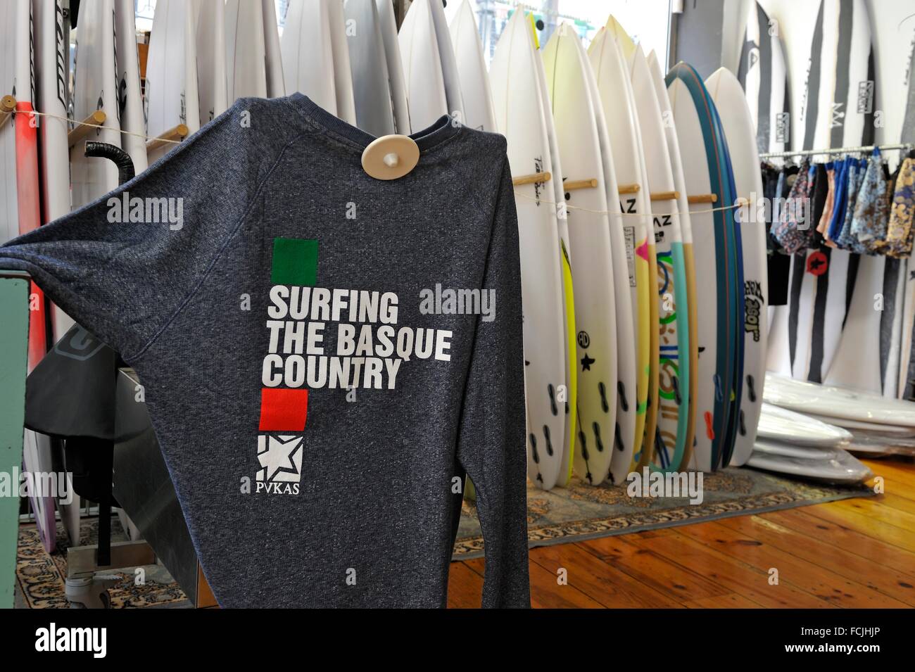 Pukas, streetwear and surf shop, Nagusia street, Old Town, San Sebastian,  Bay of Biscay, province of Gipuzkoa, Basque Country Stock Photo - Alamy