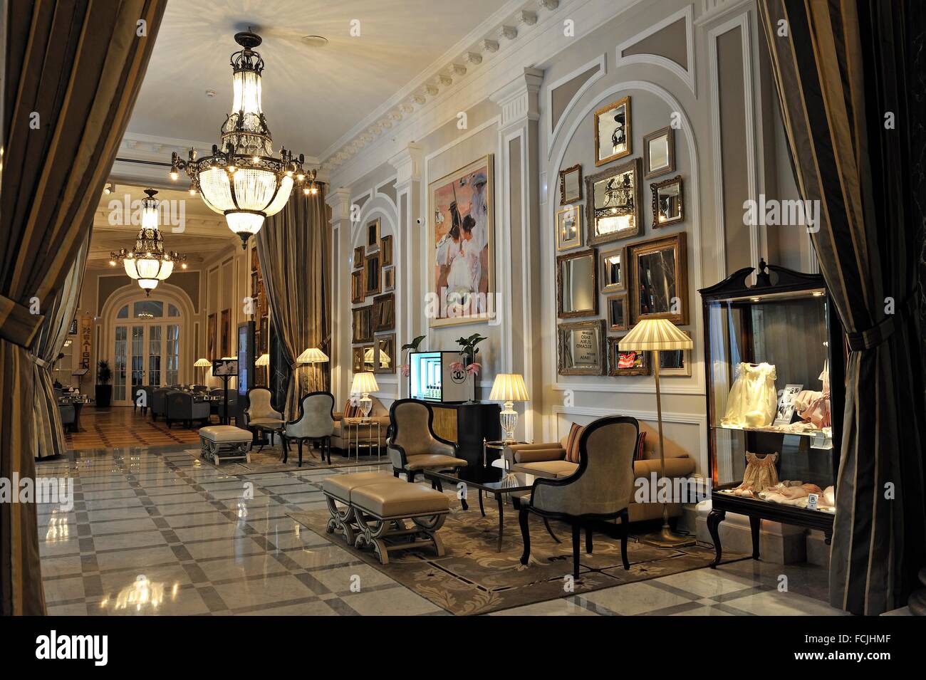 main entrance of the Maria Cristina Hotel, San Sebastian, Bay of Biscay