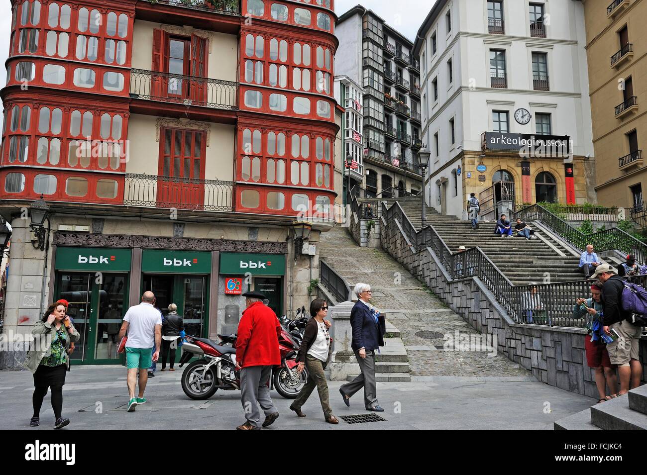 Miguel Unamuno Plaza, Casco Viejo, Bilbao, province of Biscay, Basque  Country, Spain, Europe Stock Photo - Alamy