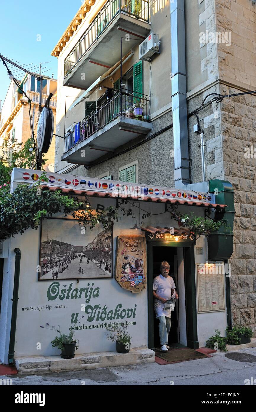 restaurant Ostarija u Vidakovi, Prilaz Brace Kaliterna street, Split, Croatia, Southeast Europe. Stock Photo