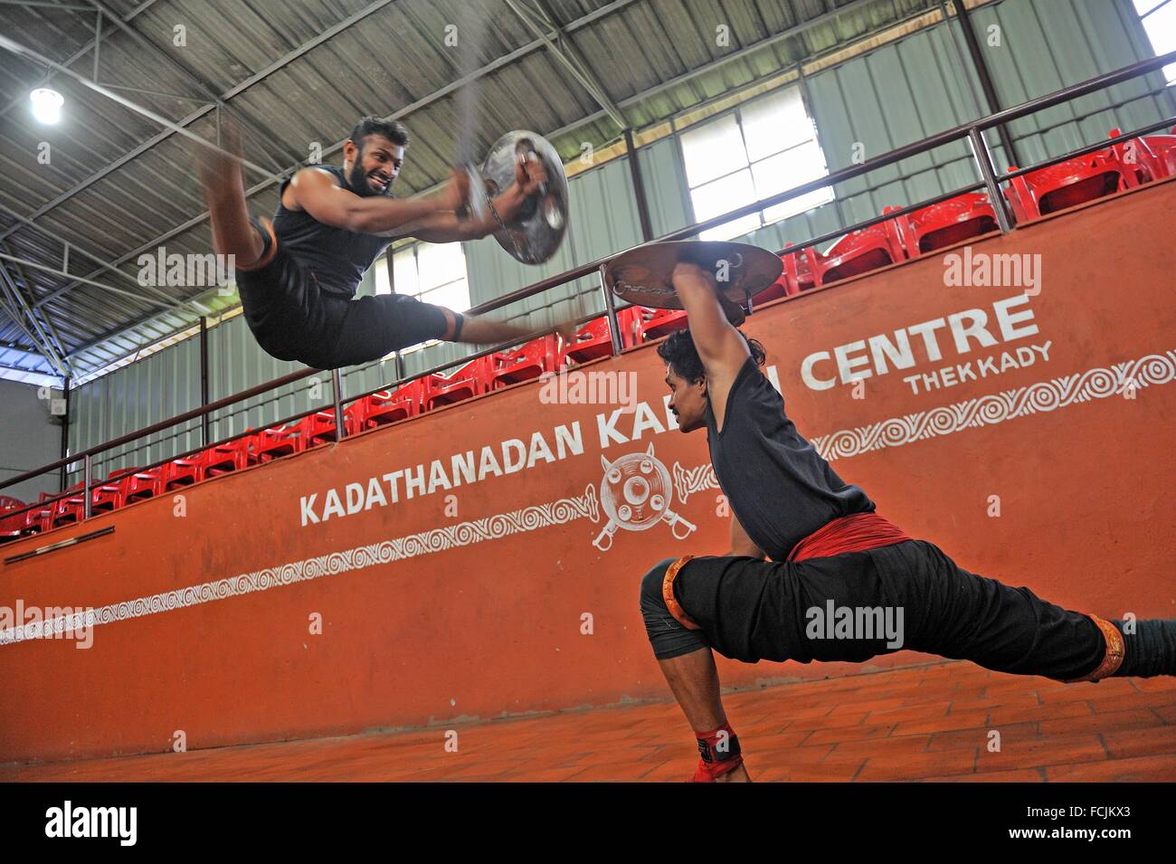 Kalaripayattu martial art performance, Kumily, Kerala state, South
