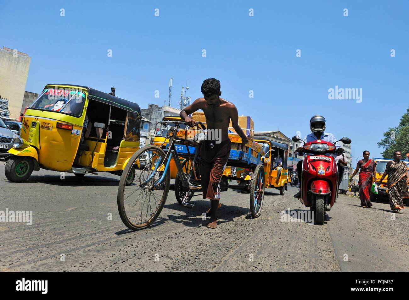Town neighbourhood, downtown Chennai Madras, Coromandel Coast
