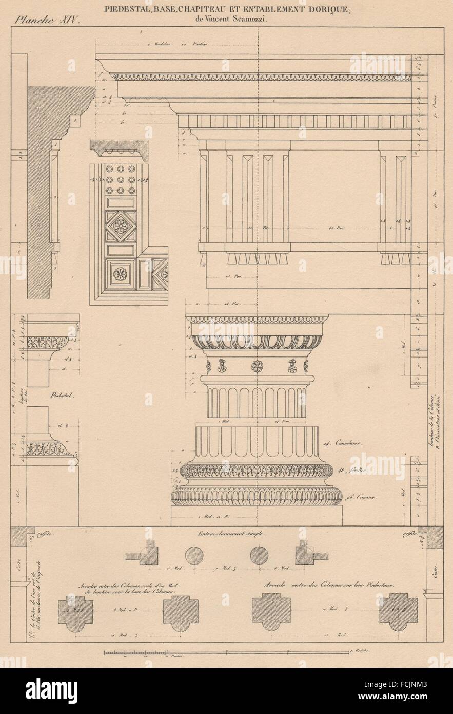 DORIC ARCHITECTURE:Pedestal Base Capital Entablature.(Scamozzi:1551 ...