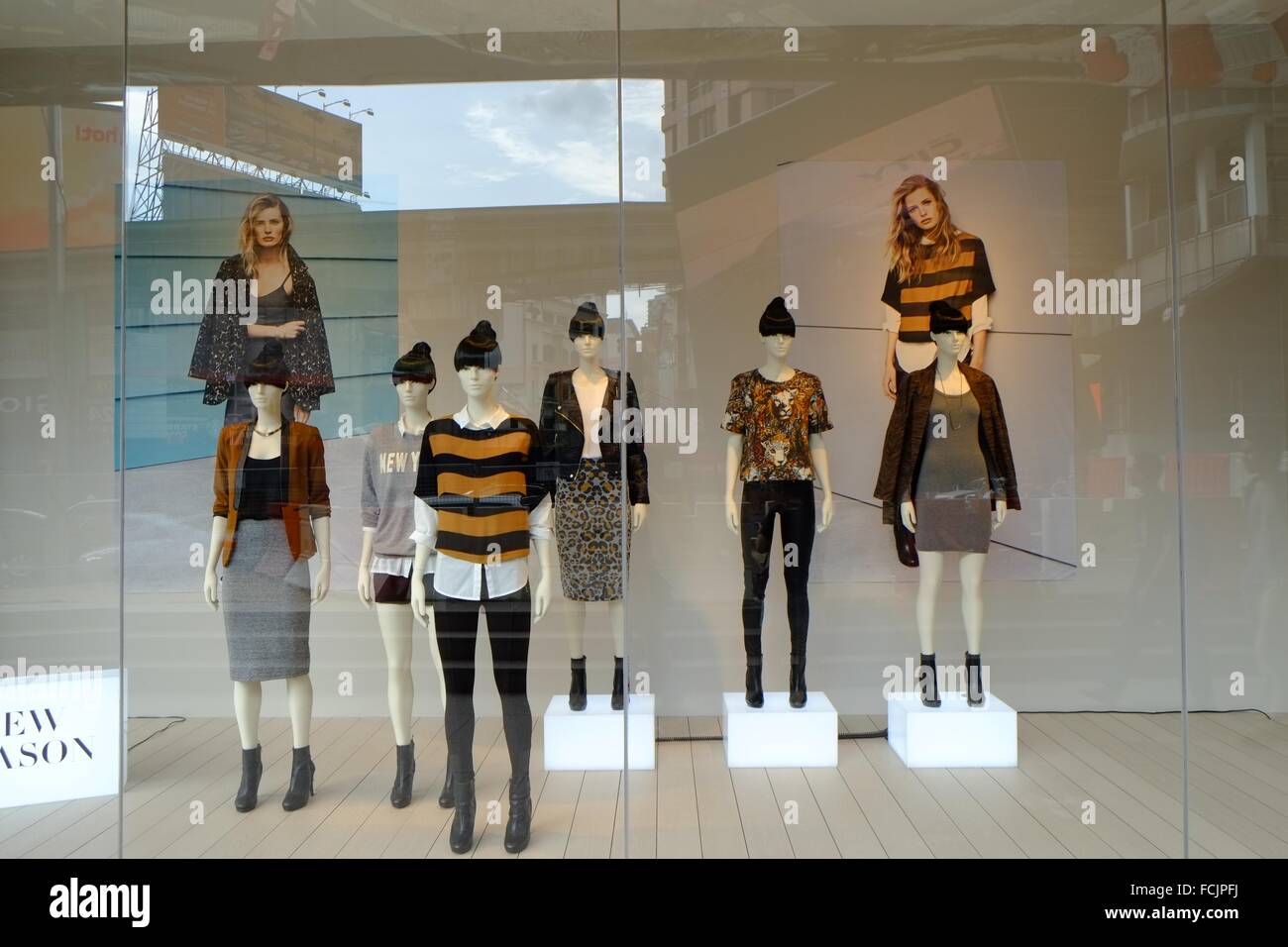 Mannequins in the window display of a store, Malaysia, asia Stock Photo ...