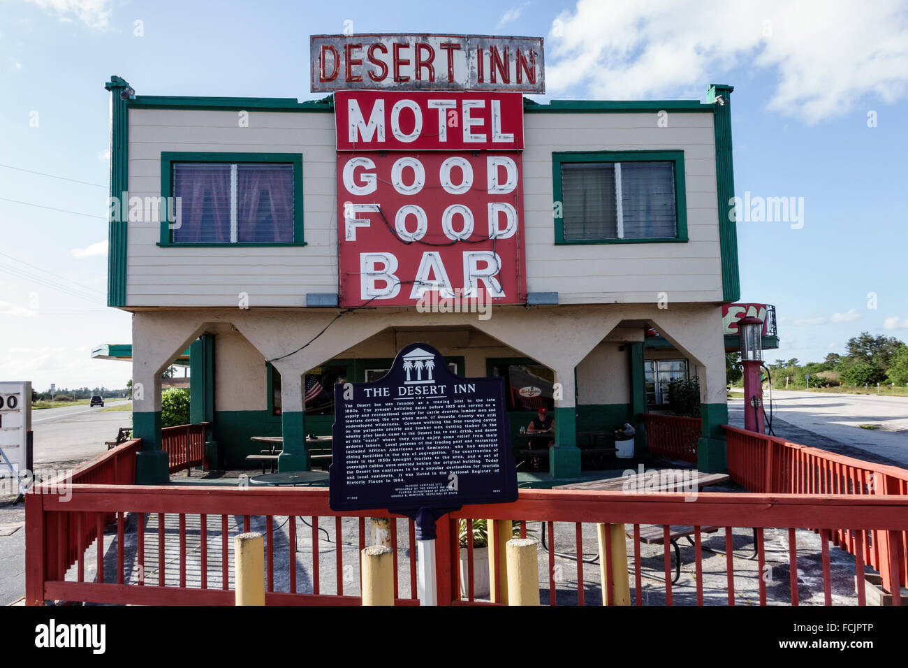 Florida,South,Yeehaw Junction,Desert Inn,historic,motel,restaurant restaurants food dining eating out cafe cafes bistro,trading post,visitors travel t Stock Photo