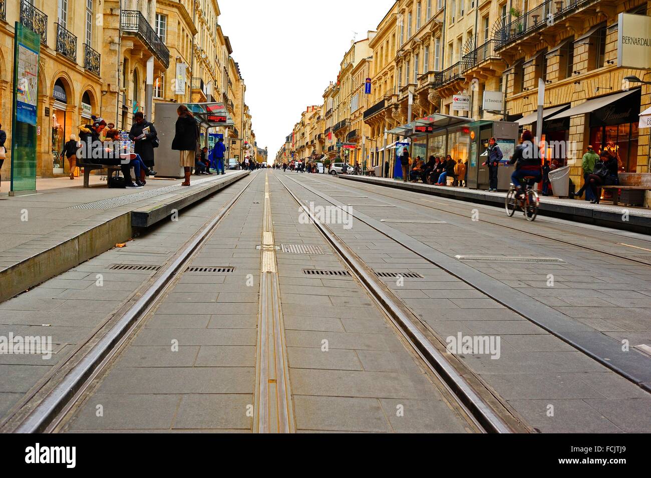 tram line, Cours du Chapeau Rouge, Bordeaux, Gironde Department, Aquitaine,  France Stock Photo - Alamy