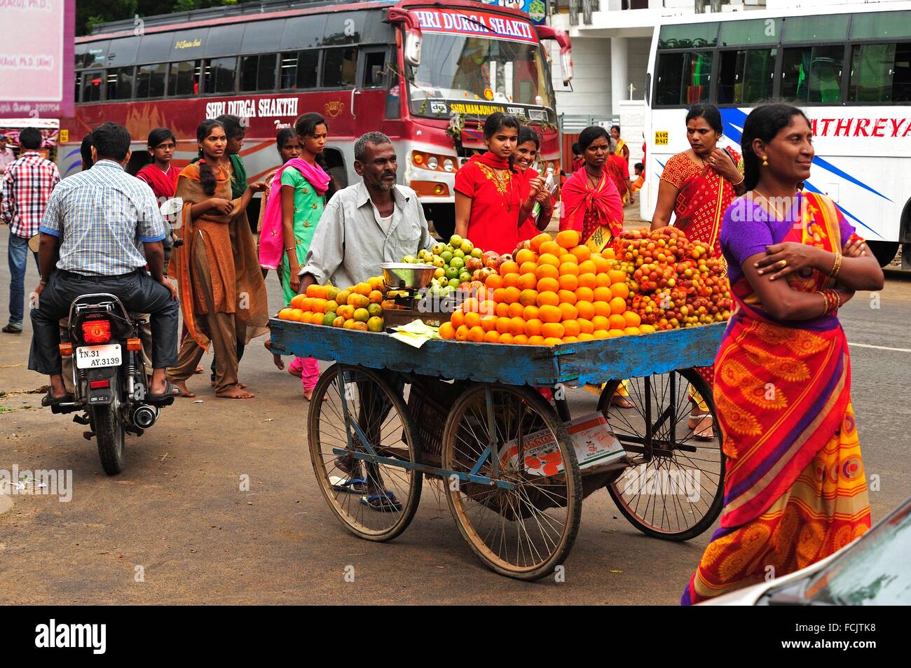 fruit vendor, Chidambaram, Tamil Nadu, India Stock Photo Alamy