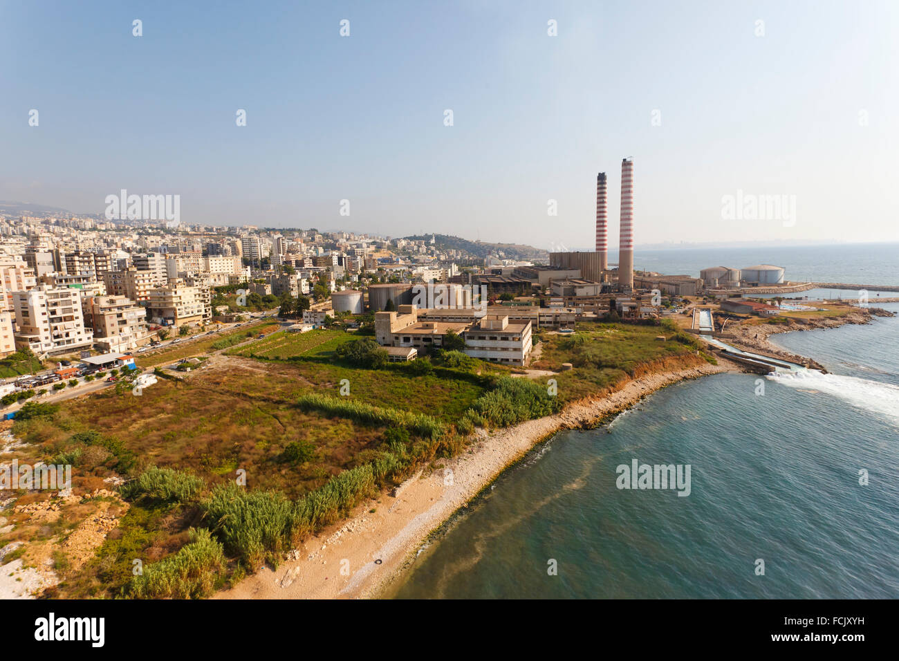 Power plant, aerial, Jounieh, Beirut, Lebanon Stock Photo Alamy
