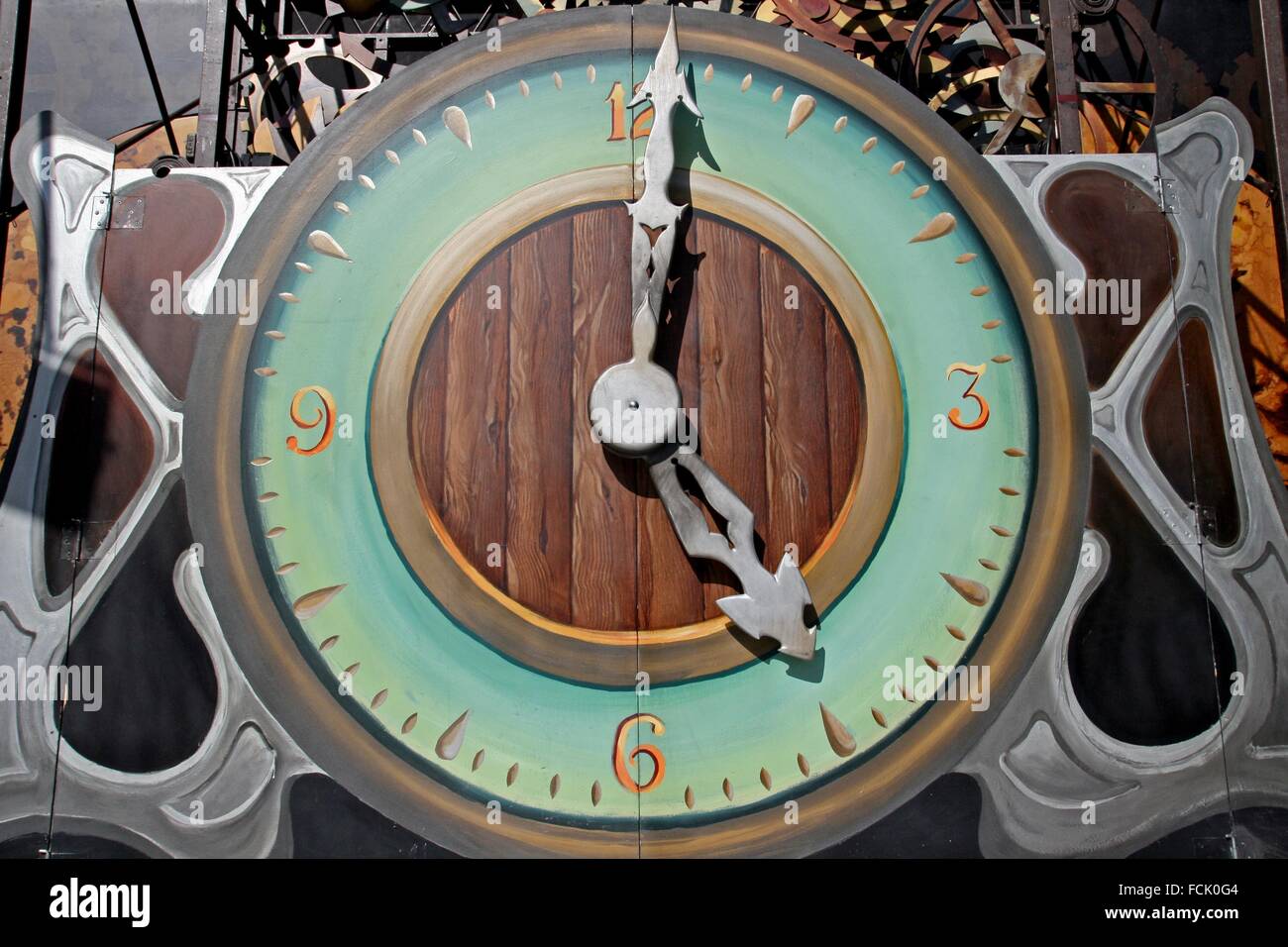 Plasterboard clock, decorative clock Stock Photo Alamy
