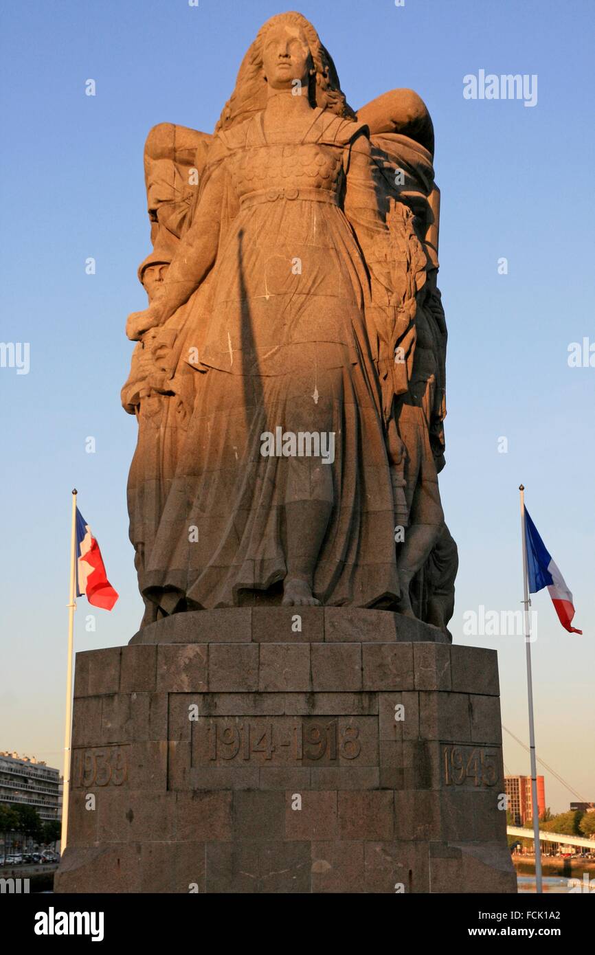 Monument Homage to the Resistance, Le Havre, Normandy, France Stock