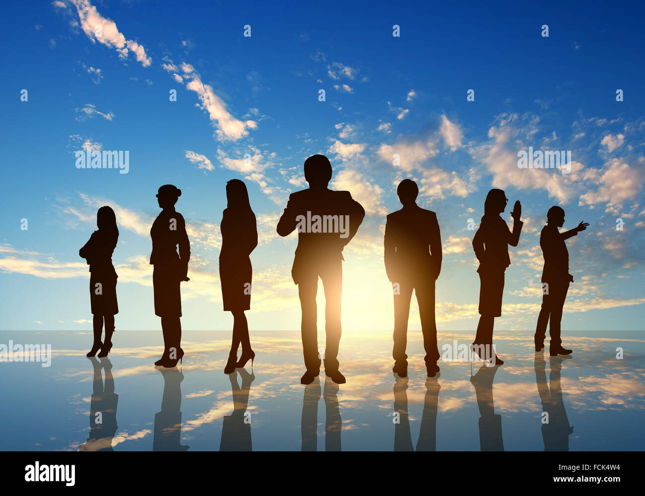 Staff silhouettes hi-res stock photography and images - Alamy