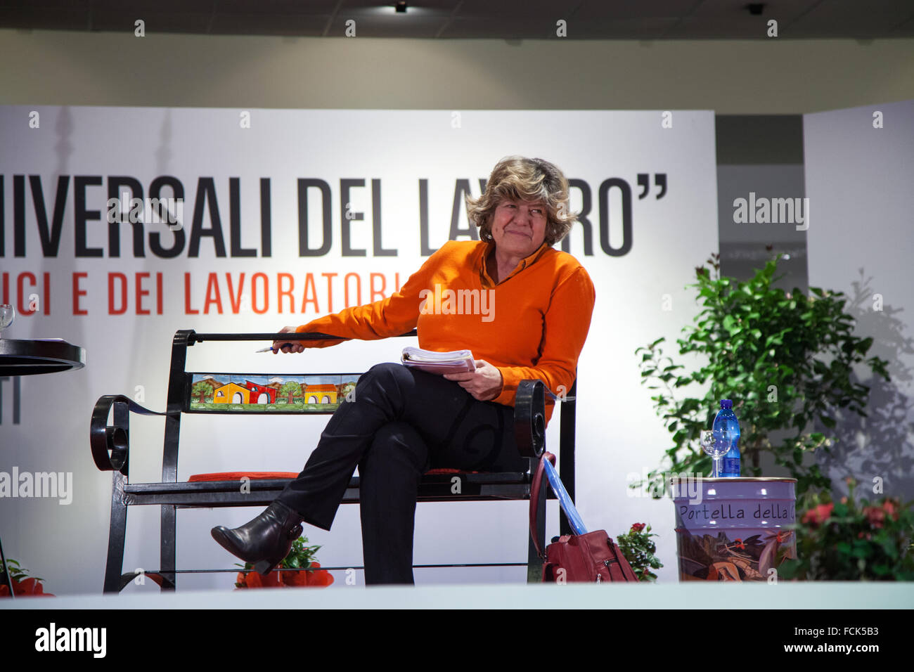 Palermo, Italy. 21 Jan, 2016. Susanna Camusso (CGIL General Secretary) speak in Palermo, Italy. © Antonio Melita/Alamy Live News. Stock Photo