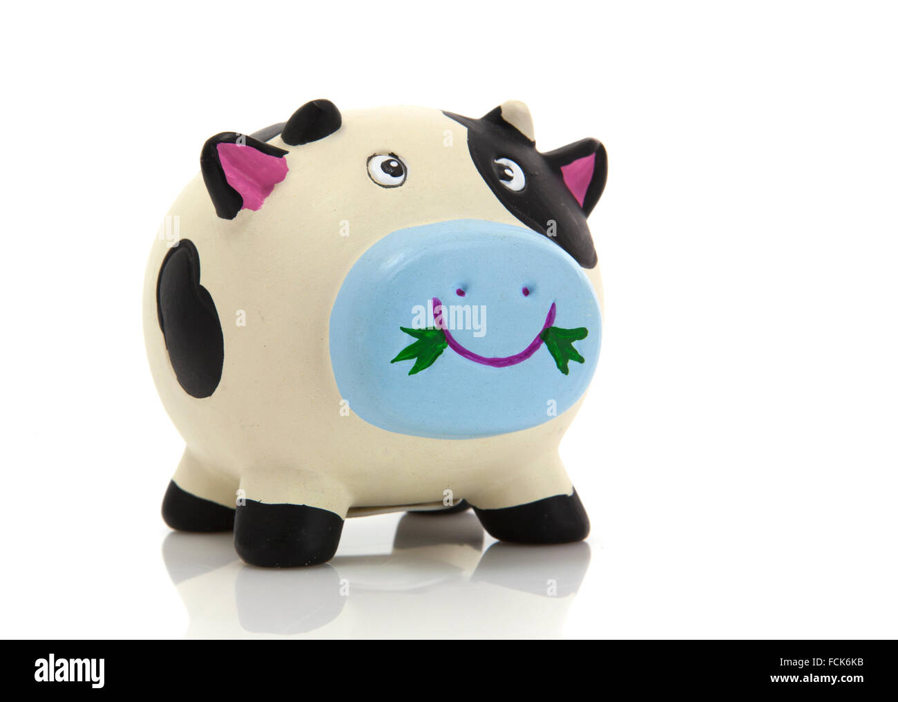 Cow Money Box On A White Background Stock Photo Alamy