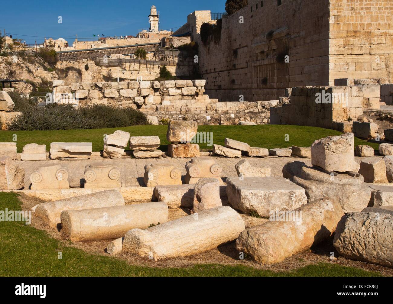 Jerusalem archaeological park southern hires stock photography and