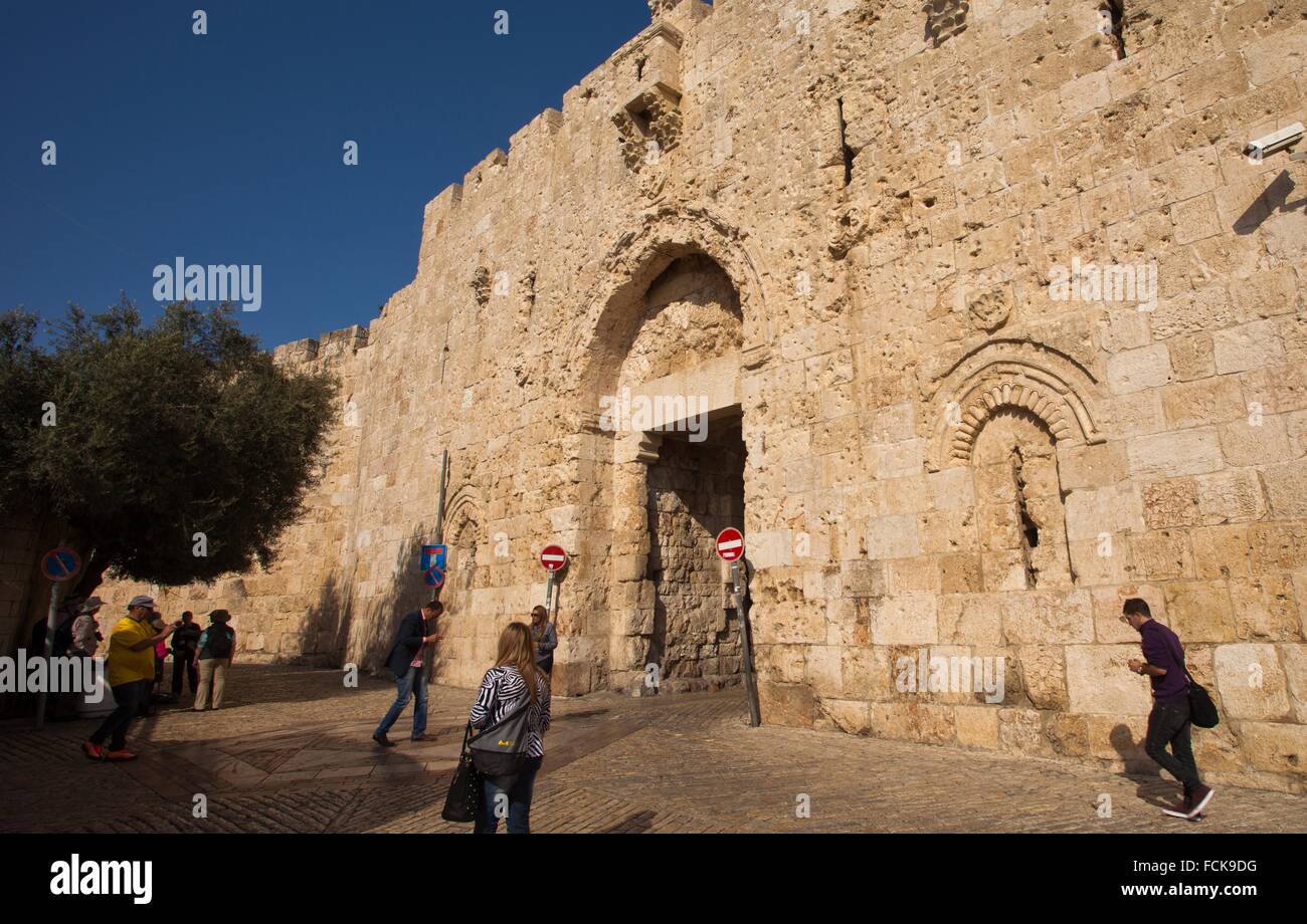 Zion Gate, Old City, Jerusalem, Israel Stock Photo Alamy