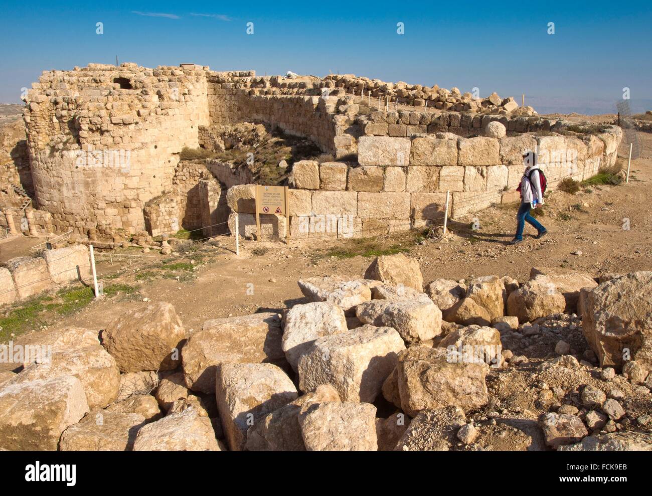 Herodium or Herodion, Archaeological excavations of Herod´s Palace or ...