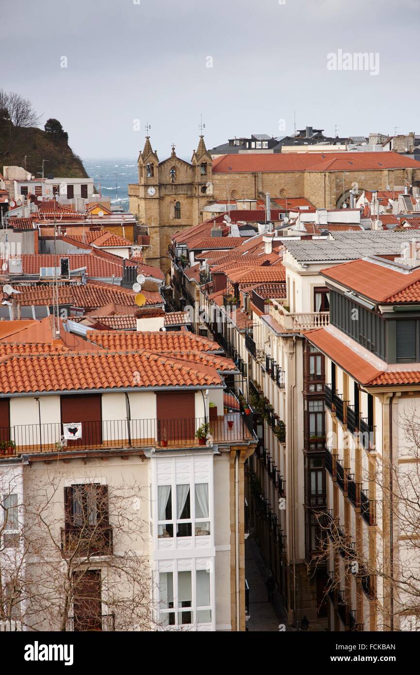 Buildings in the old part of San Sebastian Stock Photo Alamy