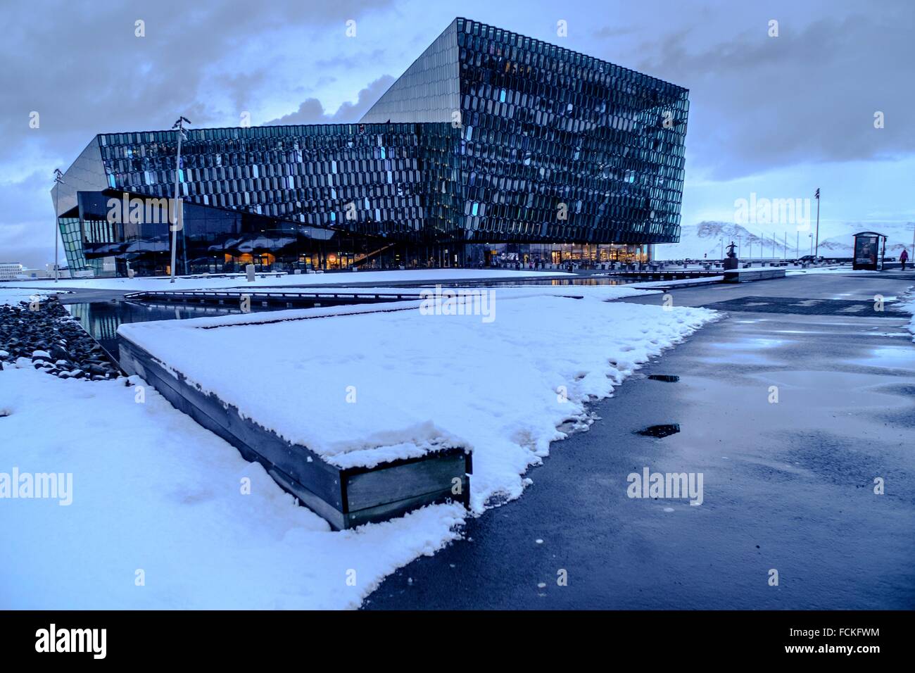 Harpa Concert Hall Building At Reykjavik Harbour In Winter Iceland Harpa Concert Hall Building At Reykjavik Harbour In Winter Iceland