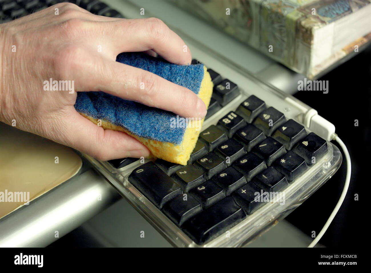 Cleaning Computer Keyboard Stock Photo - Alamy