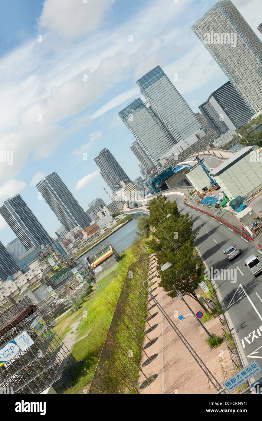 District of Odaiba, an artificial island in Tokyo, Japan Stock Photo