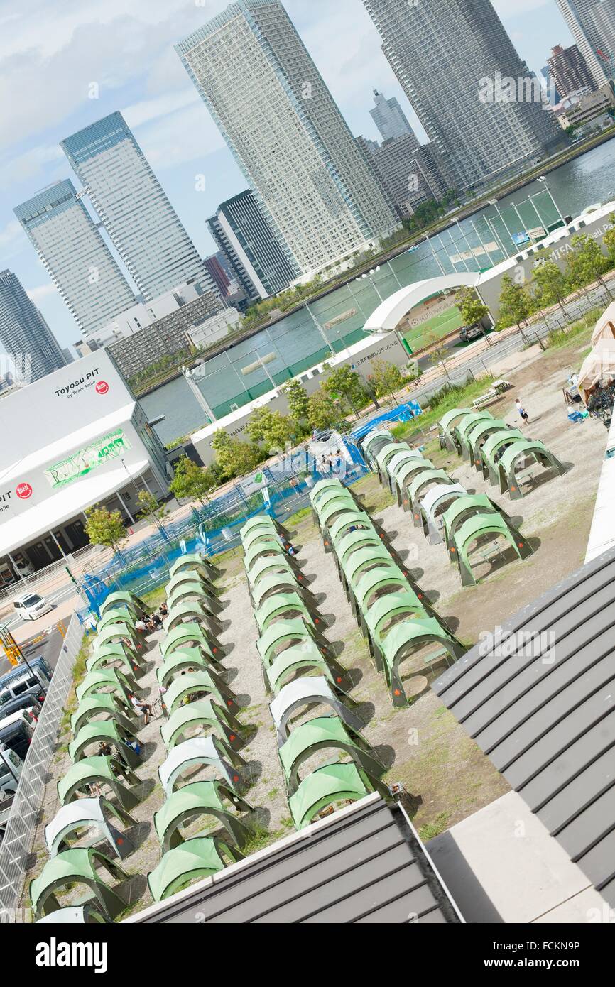 District of Odaiba, an artificial island in Tokyo, Japan Stock Photo