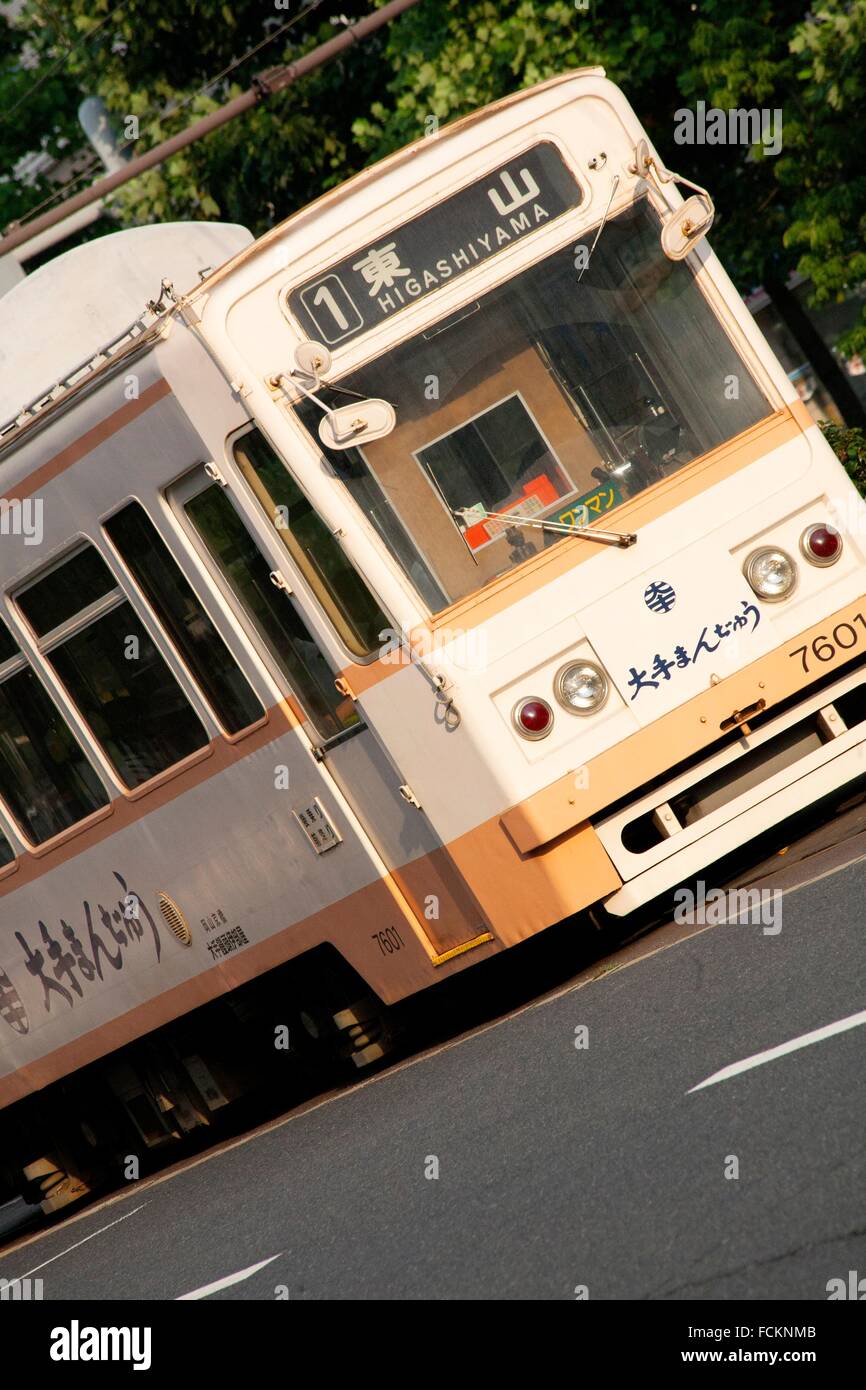 Tram at Kagoshima, Japan Stock Photo