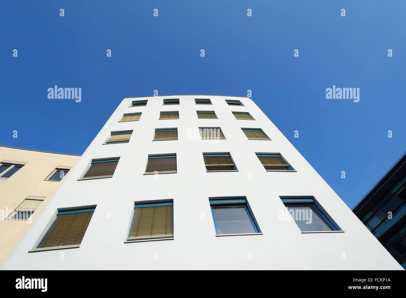 House Facade Against blue Sky, Darmstadt. Hesse, Germany Stock Photo