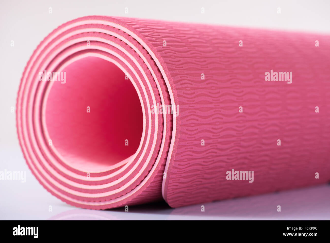 Yoga mat is on the surface. Stock Photo