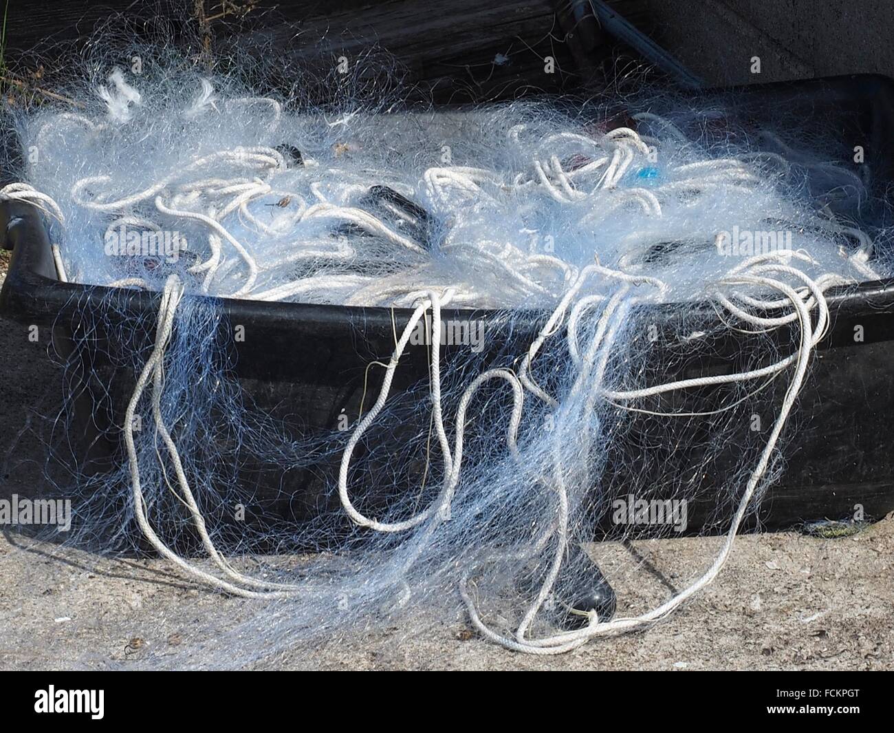 Gills Rock Door County wisconsin frayed fishing net Stock Photo Alamy