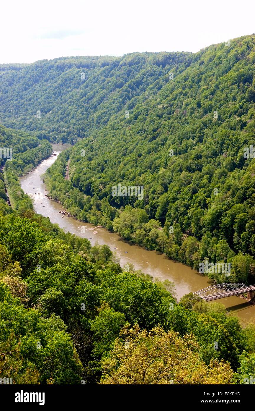 New River from Bridge Overlook Canyon Rim Visitor Center New River
