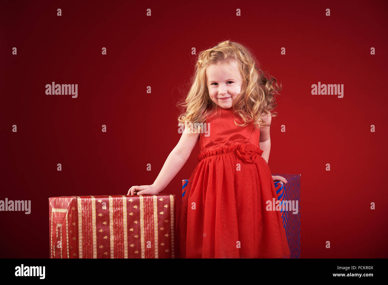 Angelic Little Girl With Blond Wavy Hair Stock Photo 93862858 Alamy