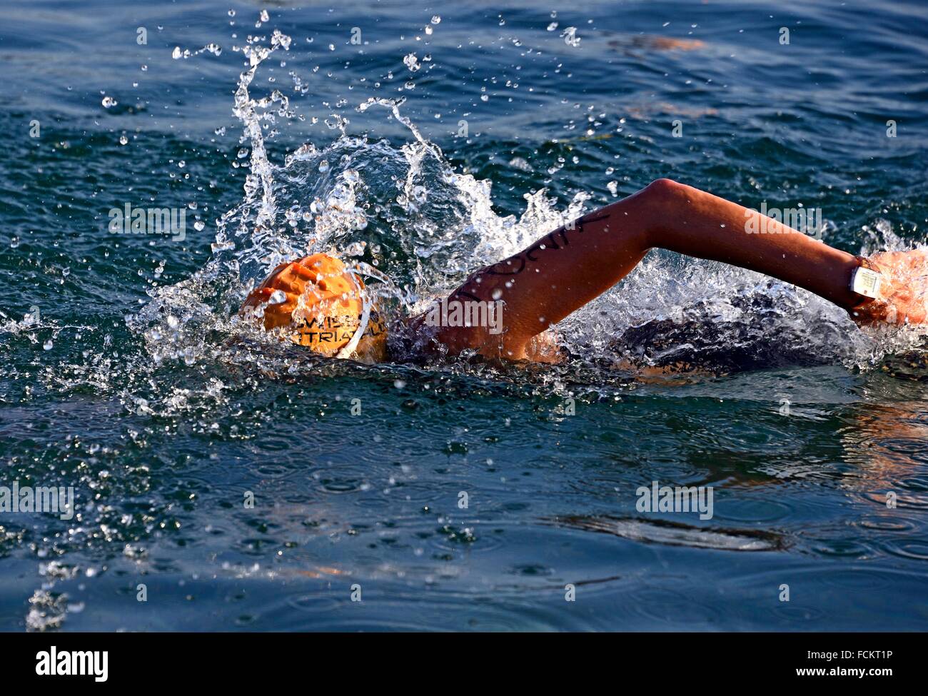 unidentified female swimmer, International Geneva Triathlon swimming