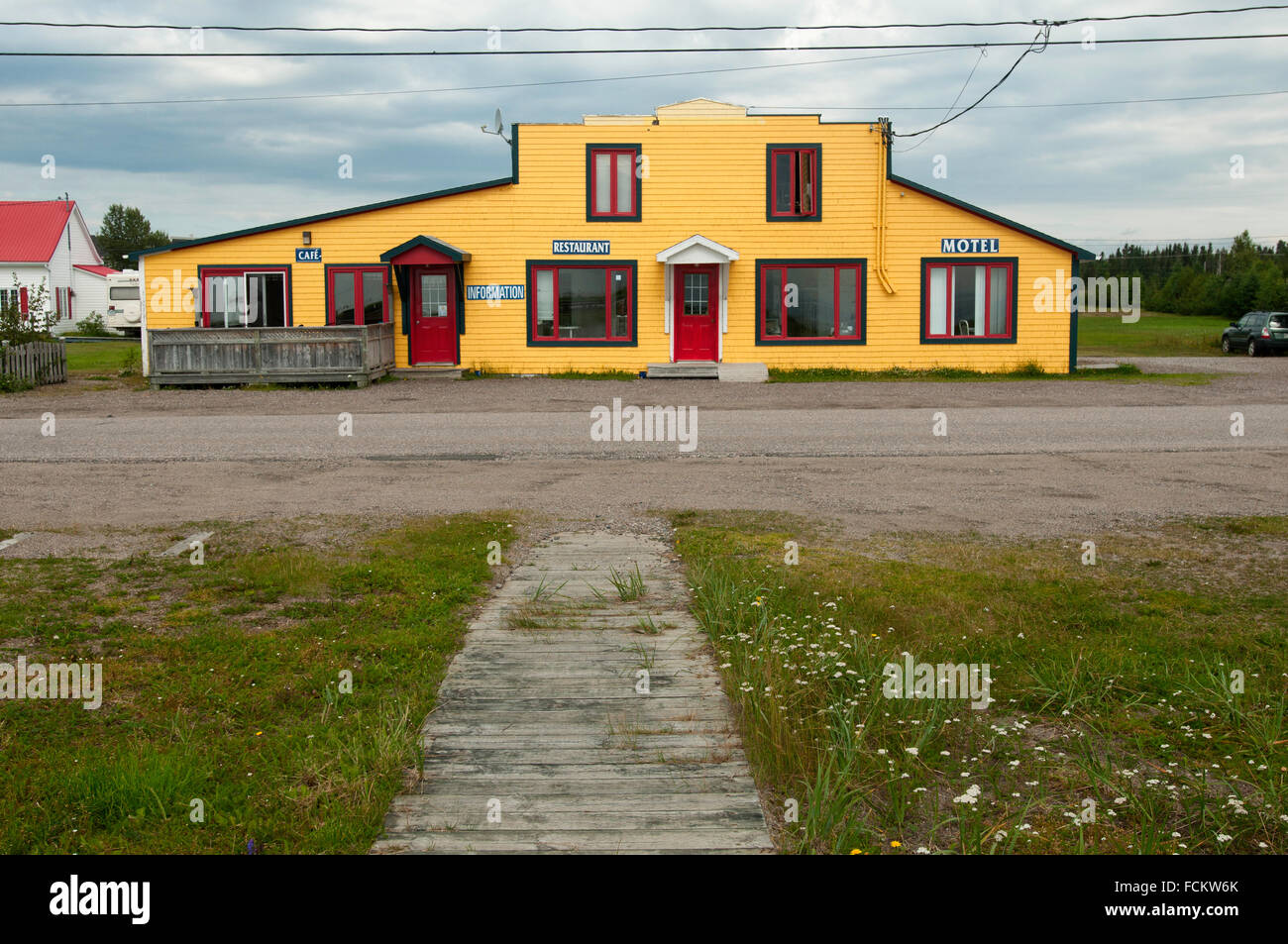 Architecture in Longue Pointe de Mingan Quebec, Canada Stock Photo