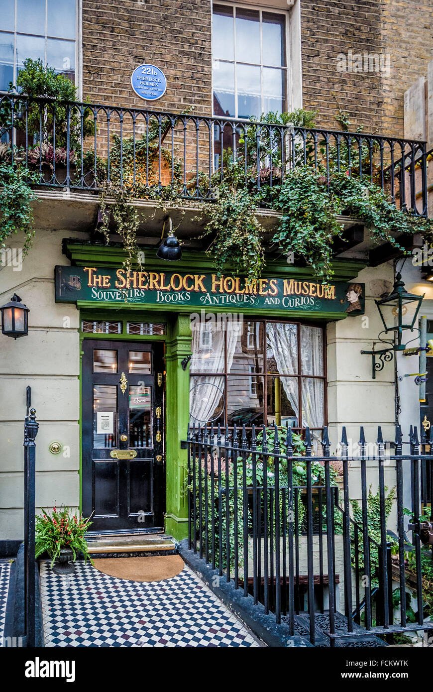 Sherlock Holmes Museum, 221B Baker Street, London, UK. Stock Photo