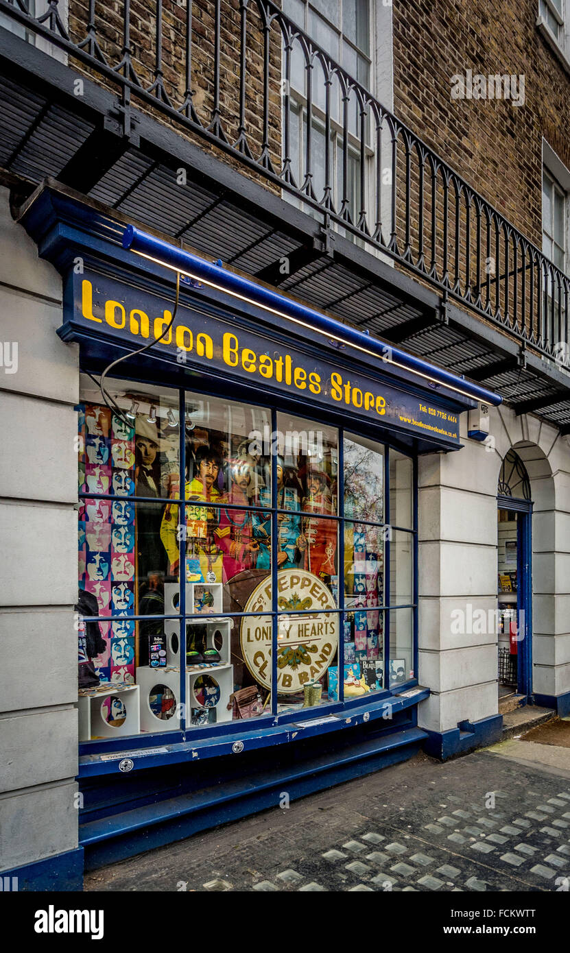 London Beatles Store, London, UK. Stock Photo