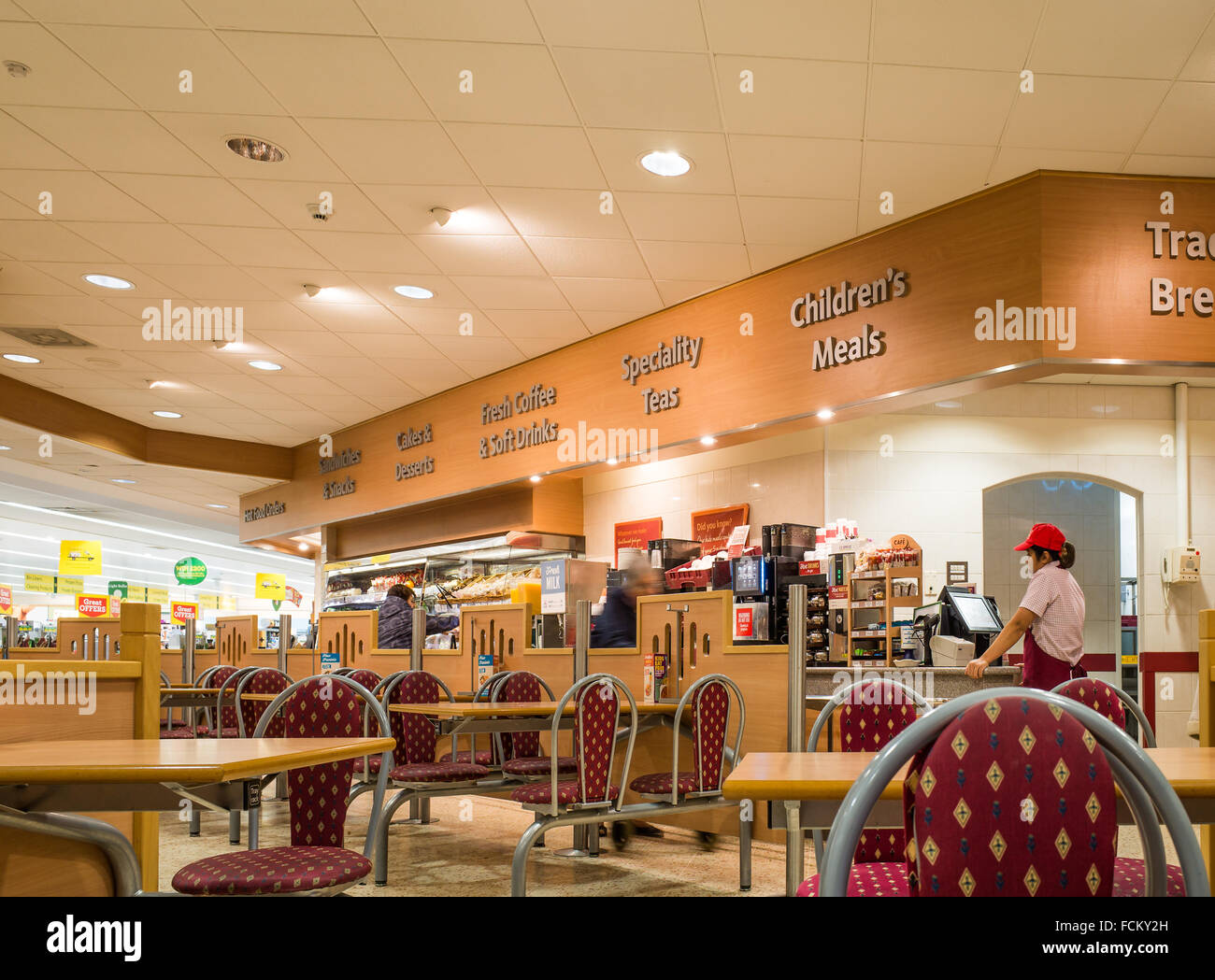 Morrisons' cafe, Northampton Stock Photo Alamy