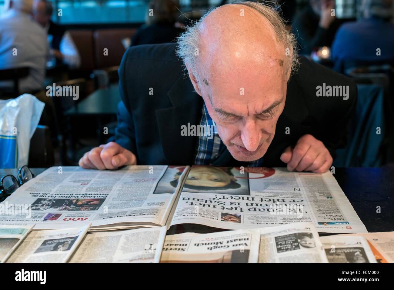 The Hague, Netherlands. 90+ year old senior adult with ...