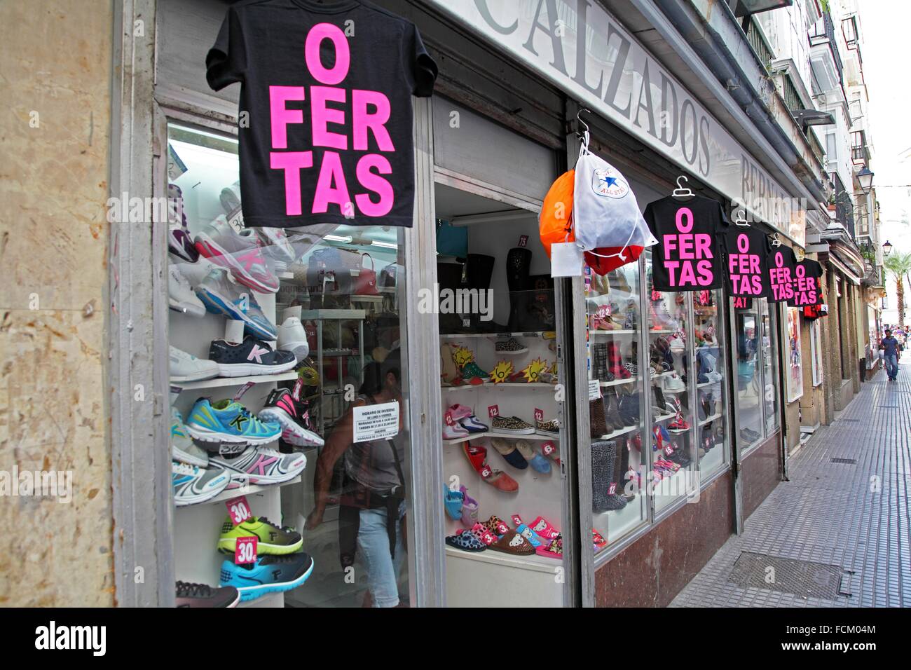 Shop clothes in Cadiz, Andalucia, Spain Stock Photo Alamy