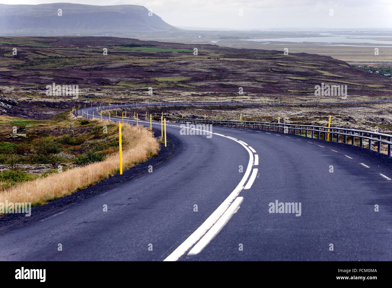 Route 1, the Ringroad, Highway, Southern Iceland. Stock Photo