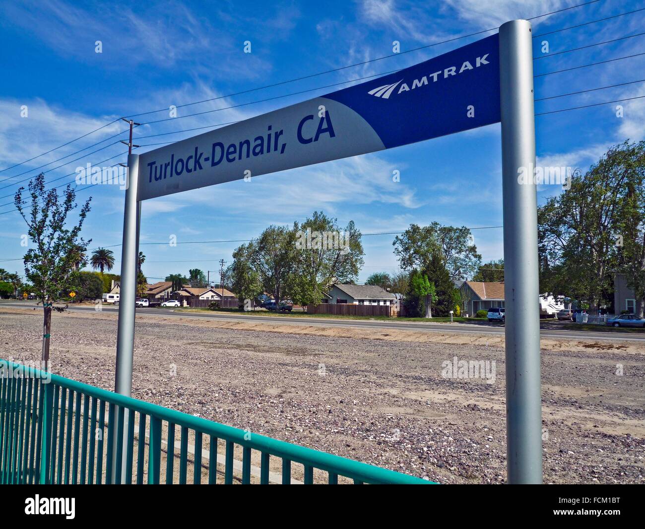 AMTRAK Station at Turlock Denair in California´s Central Valley Stock
