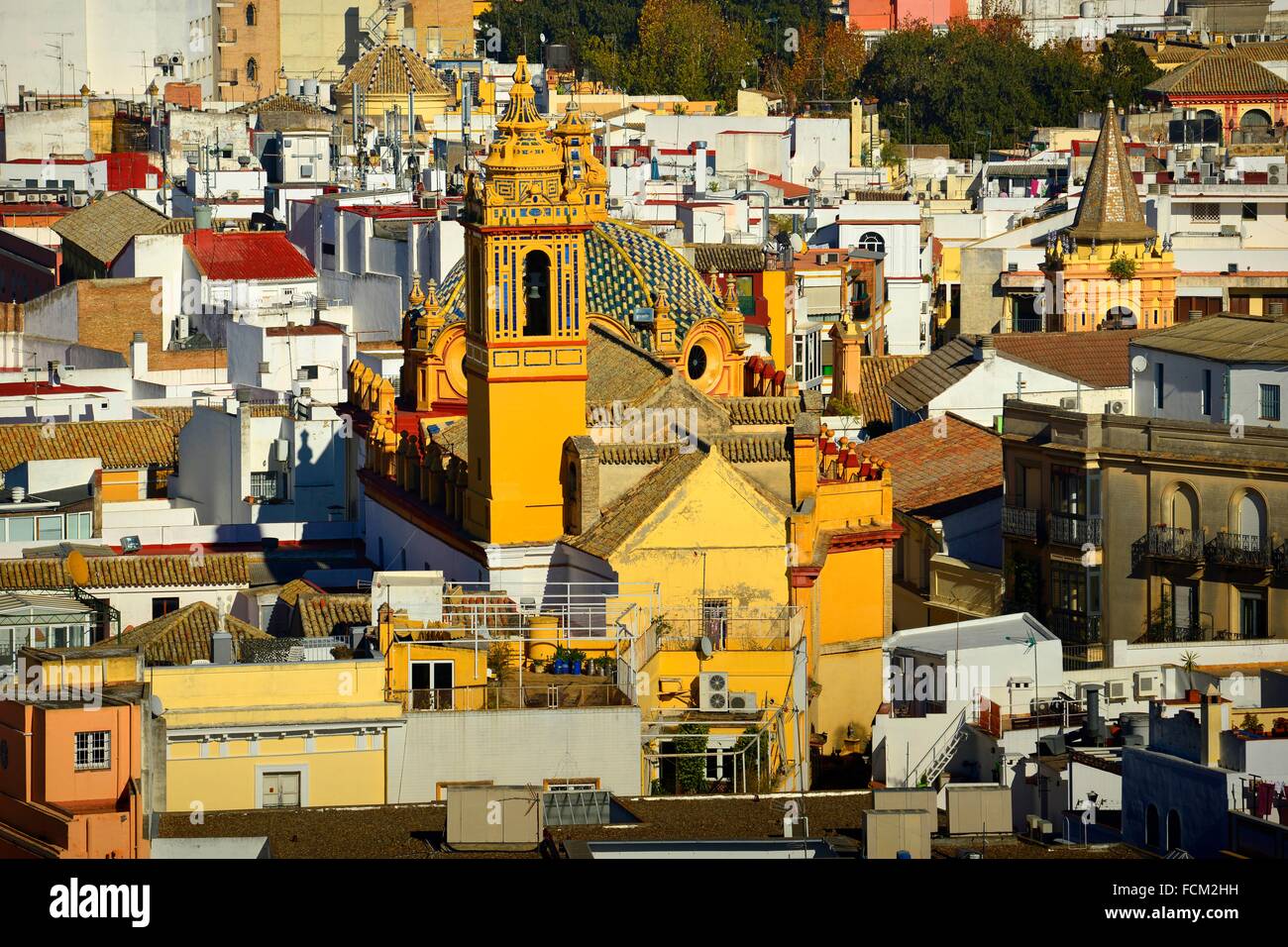 Panoramic view on the city of Seville, andalusia, Spain. Stock Photo