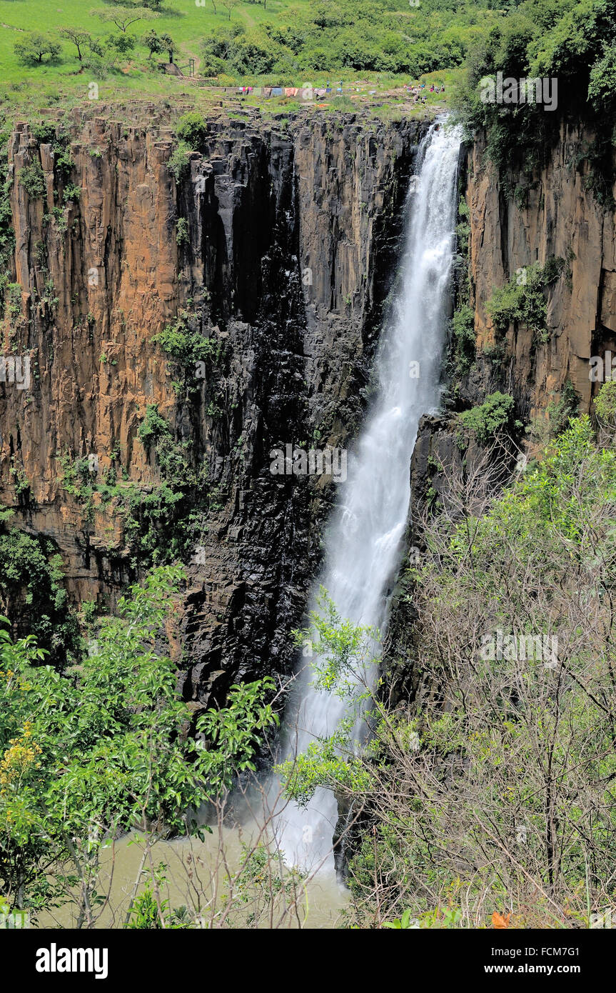 Portrait of the Howick Falls, Kwazulu-Natal, South Africa. Stock Photo